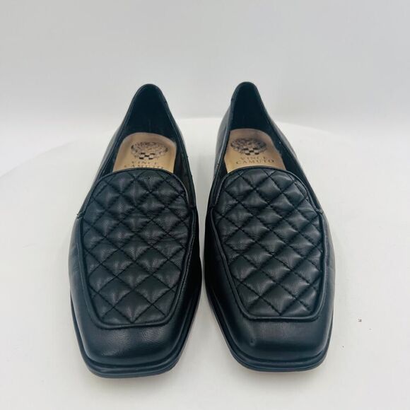 Vince Camuto Regintia Diamond Quilted Loafer Black Shoe Size 6 - Picture 7 of 14